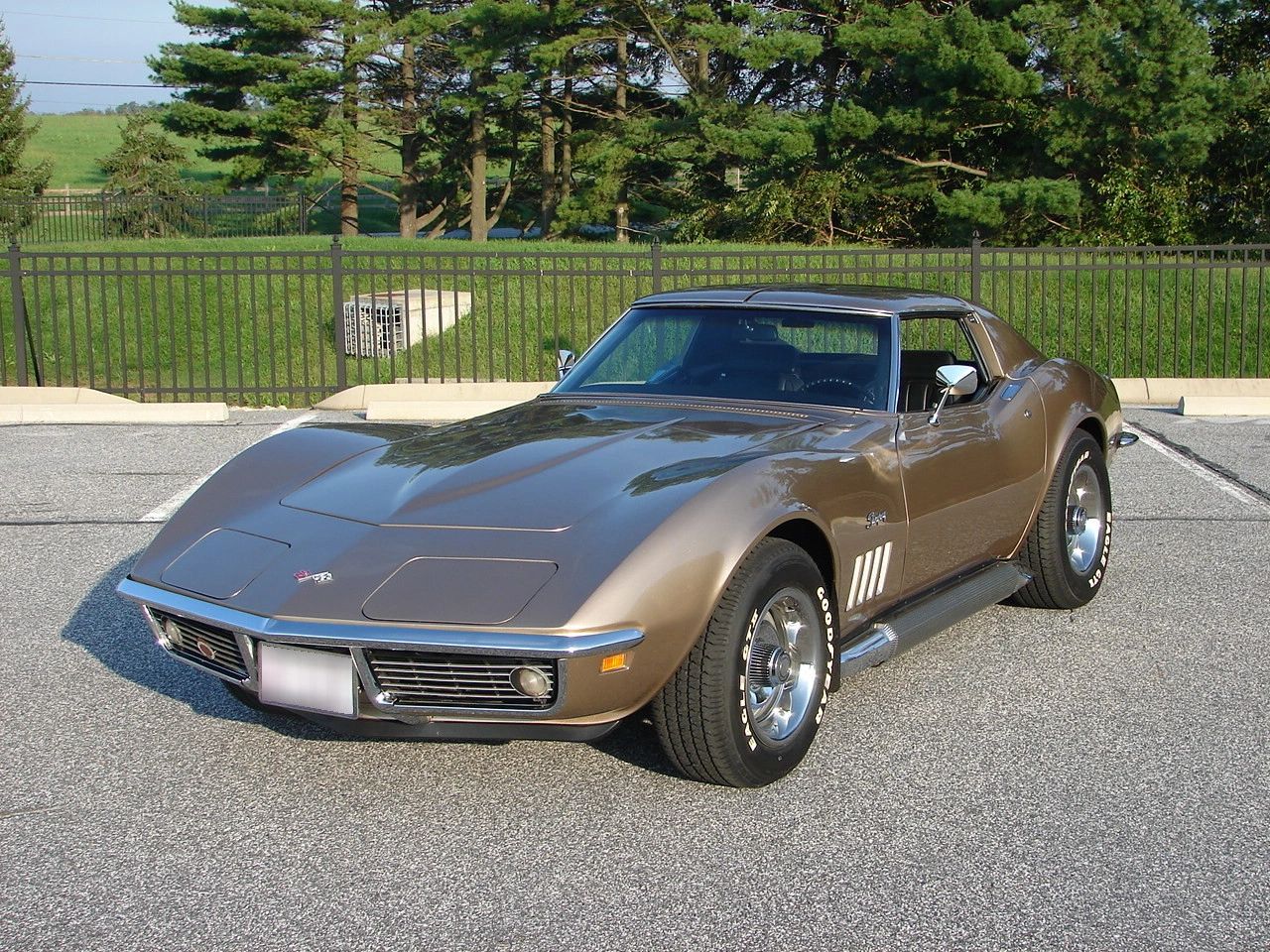 Classic Corvette on driveway